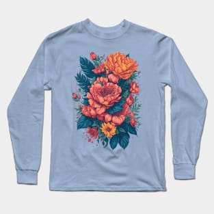 Pretty Flowers - Floral Long Sleeve T-Shirt